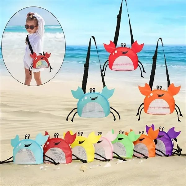 Cute Crab-Shaped Seashell Collecting Bag