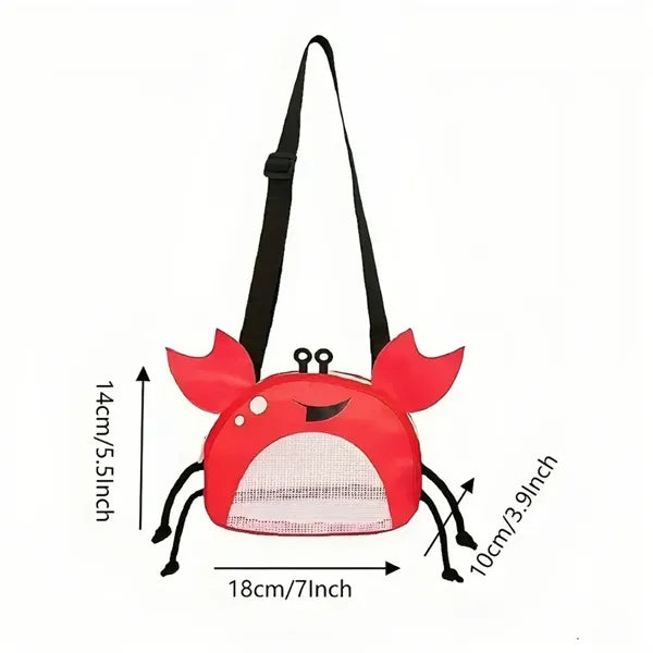 Cute Crab-Shaped Seashell Collecting Bag