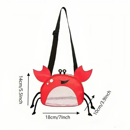 Cute Crab-Shaped Seashell Collecting Bag