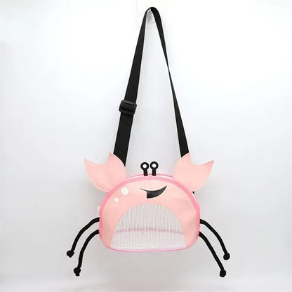 Cute Crab-Shaped Seashell Collecting Bag