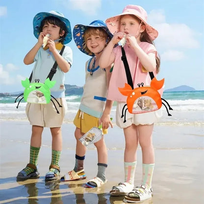 Cute Crab-Shaped Seashell Collecting Bag