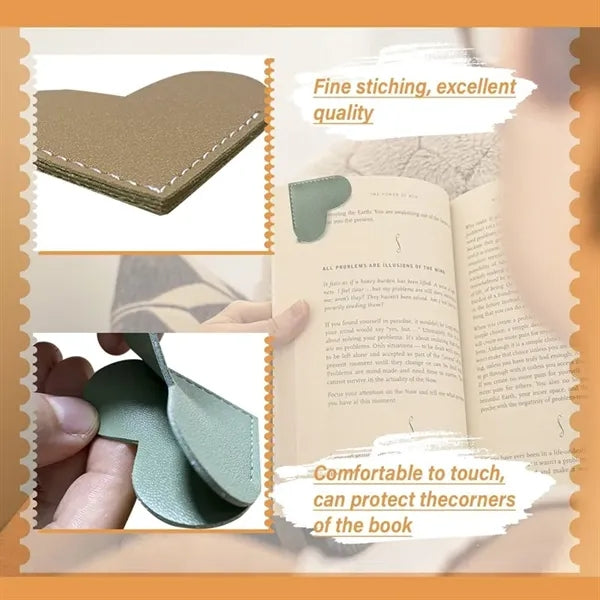 Leather Heart Bookmarks