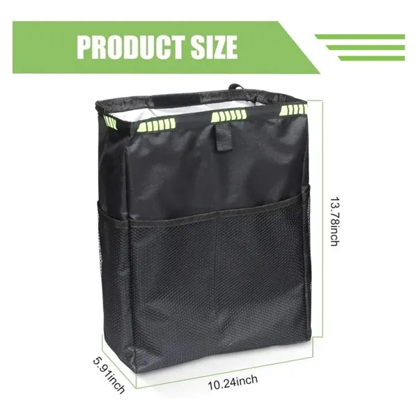 Hanging Car Trash Can With Storage Pockets