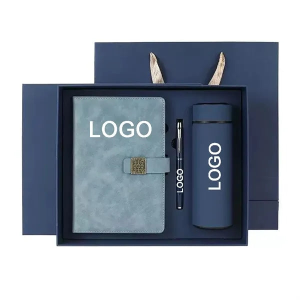 Custom Printed Business Gift Set w/Notebook, Pen and Tumbler
