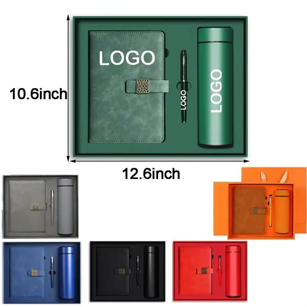Custom Printed Business Gift Set w/Notebook, Pen and Tumbler