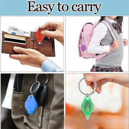 Multipurpose Plastic UV Flashlight LED Keychain 2''x1''