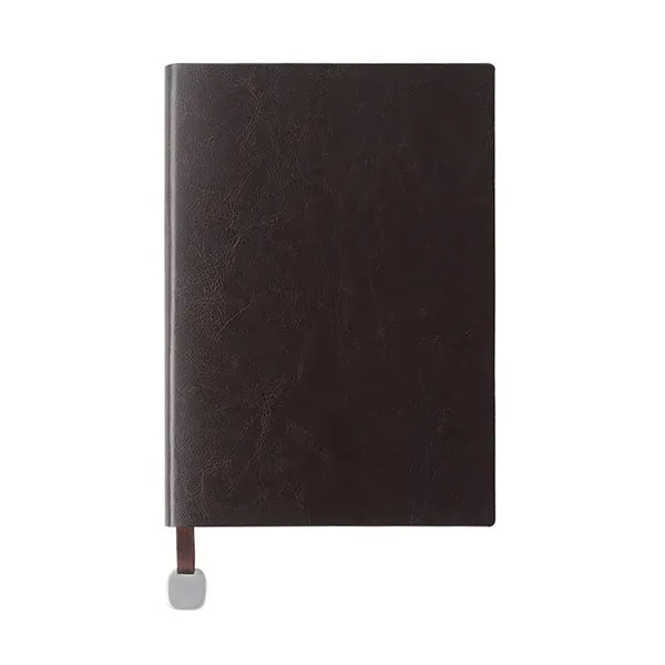 PU Leather Minimalist Business Notebook with Metal Pendant