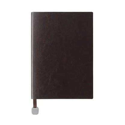 PU Leather Minimalist Business Notebook with Metal Pendant