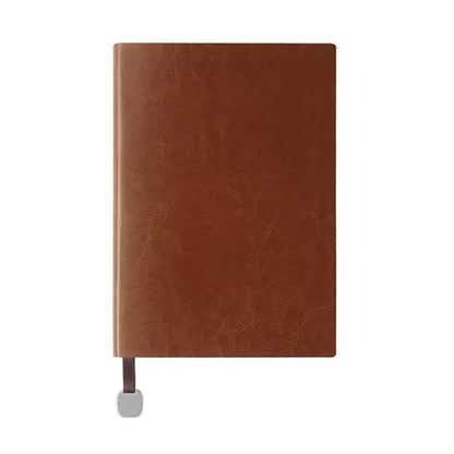 PU Leather Minimalist Business Notebook with Metal Pendant