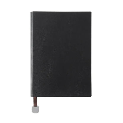 PU Leather Minimalist Business Notebook with Metal Pendant