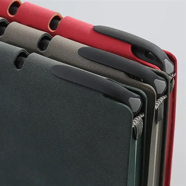 A5 PU Leather Thicken Binding Notebook with Side Pen Holder