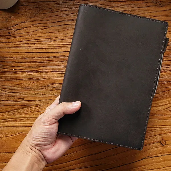 Leather Refillable Travel Notebook W/ Pen Holder Card Slot