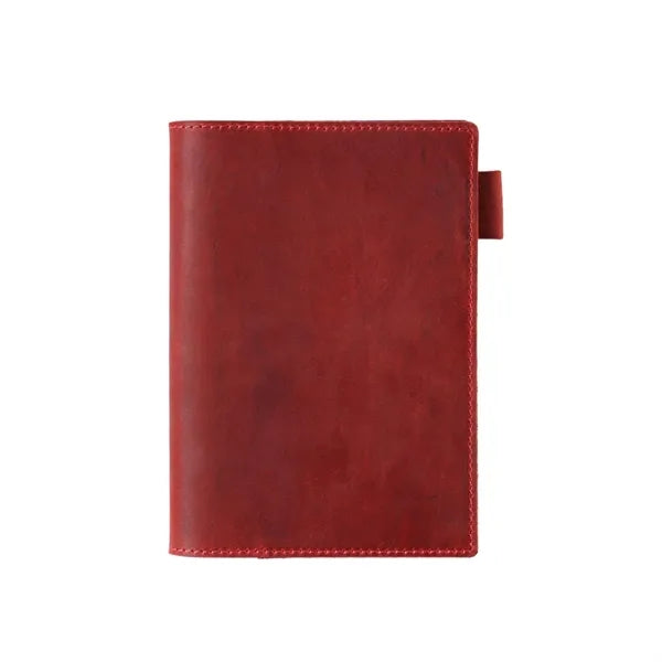 Leather Refillable Travel Notebook W/ Pen Holder Card Slot