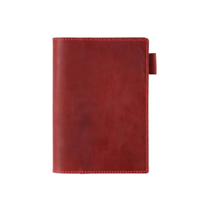 Leather Refillable Travel Notebook W/ Pen Holder Card Slot