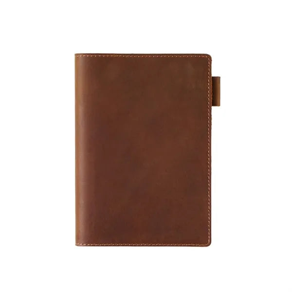 Leather Refillable Travel Notebook W/ Pen Holder Card Slot