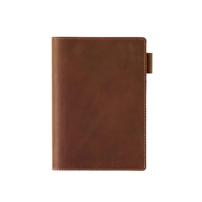 Leather Refillable Travel Notebook W/ Pen Holder Card Slot