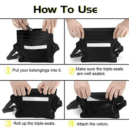 Three-layer Seals Waterproof Cellphone Protection Waist Pack