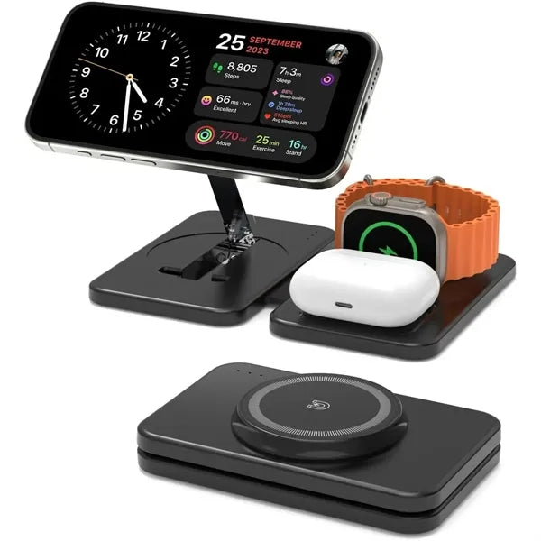 3 IN 1 Magnetic Fodable Wireless Charger