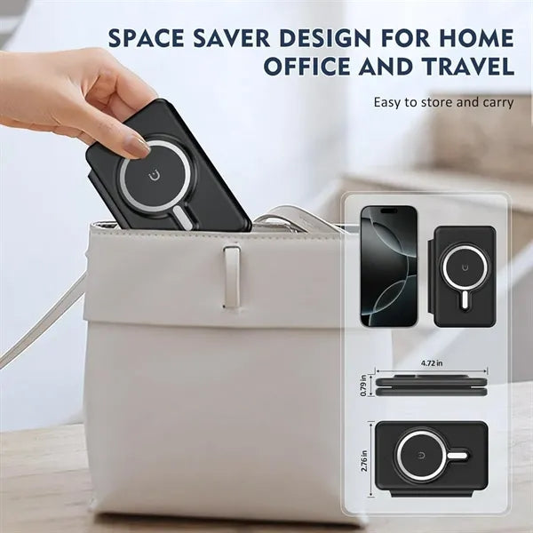 3 IN 1 Magnetic Fodable Wireless Charger