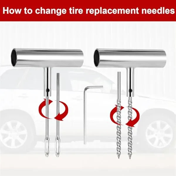 All-in-One Professional Emergency Tire Repair Plug Tools Kit