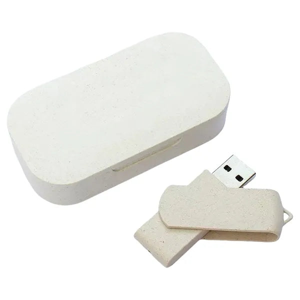 Eco Friendly Straw USB Flash Drive with Customizable Logo