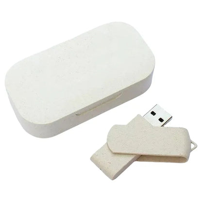 Eco Friendly Straw USB Flash Drive with Customizable Logo