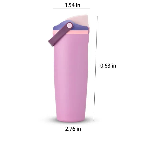 30oz Stainless Steel Insulated Tumbler With Straw Handle