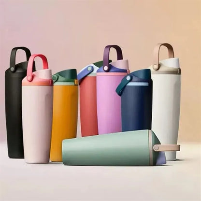 30oz Stainless Steel Insulated Tumbler With Straw Handle