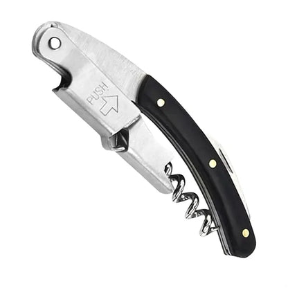 Wooden Handle Wine Opener with Stainless Steel Corkscrew