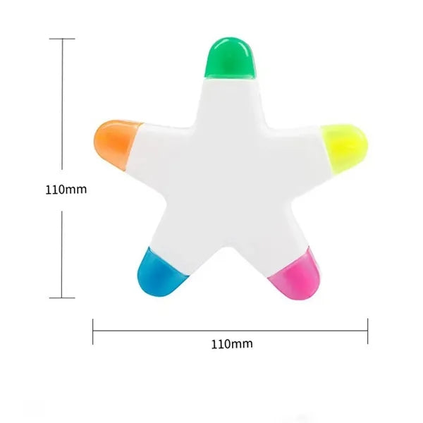 5 Color Fluorescent Highlighter Pens