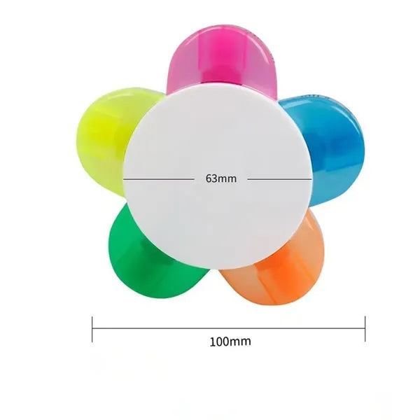 5 Color Fluorescent Highlighter Pens