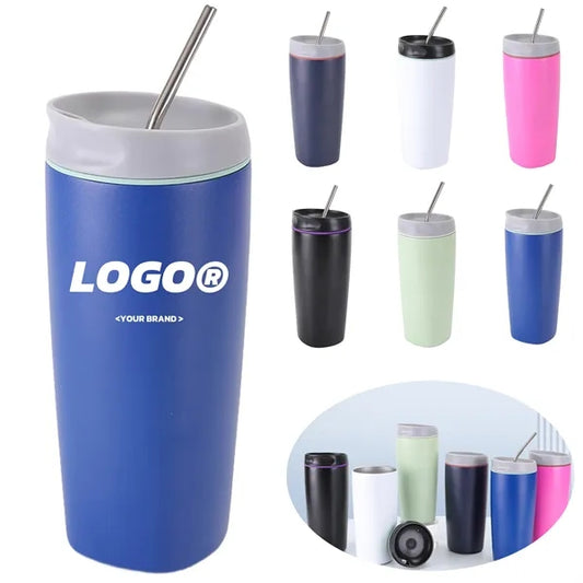 20oz Stainless Steel Vacuum Insulated Sports Tumbler Straw
