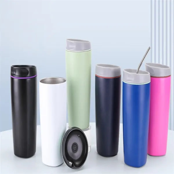 20oz Stainless Steel Vacuum Insulated Sports Tumbler Straw