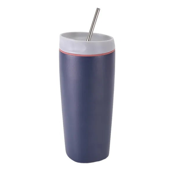 20oz Stainless Steel Vacuum Insulated Sports Tumbler Straw