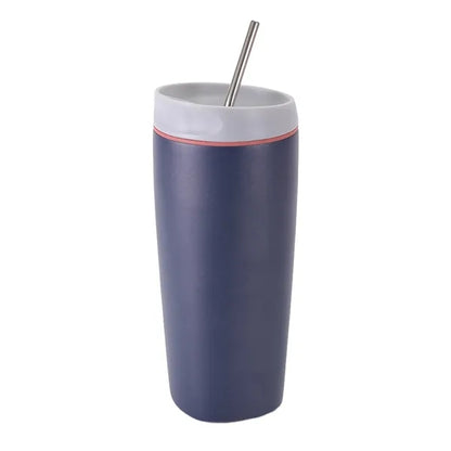 20oz Stainless Steel Vacuum Insulated Sports Tumbler Straw