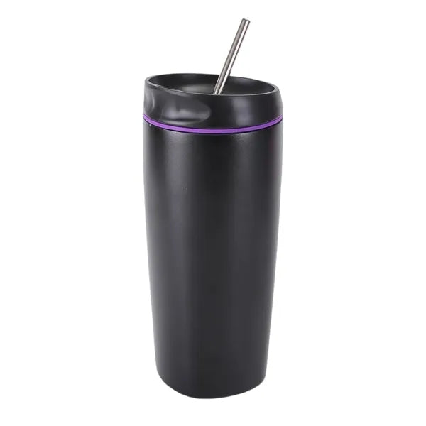 20oz Stainless Steel Vacuum Insulated Sports Tumbler Straw
