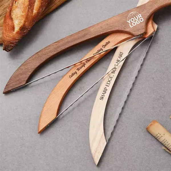 Wooden Handle Metal Blade Bread Knife