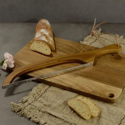 Wooden Handle Metal Blade Bread Knife