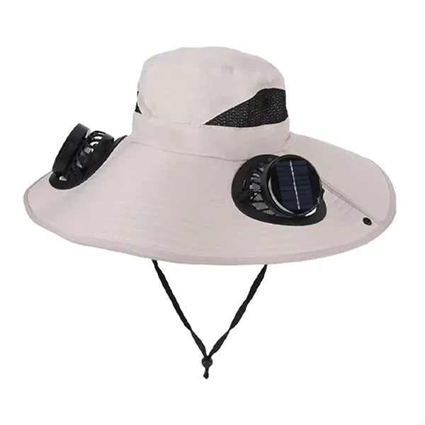 Solar Powered Fan Hat with Rechargeable Cooling System