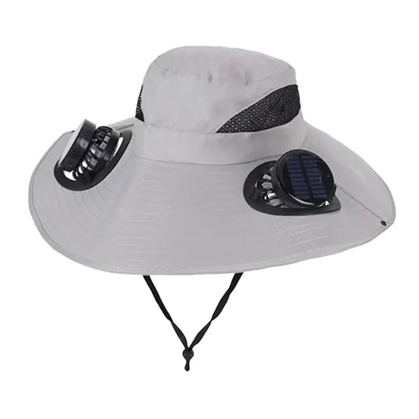 Solar Powered Fan Hat with Rechargeable Cooling System