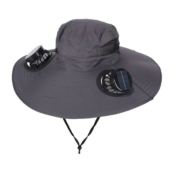 Solar Powered Fan Hat with Rechargeable Cooling System