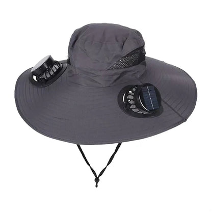 Solar Powered Fan Hat with Rechargeable Cooling System