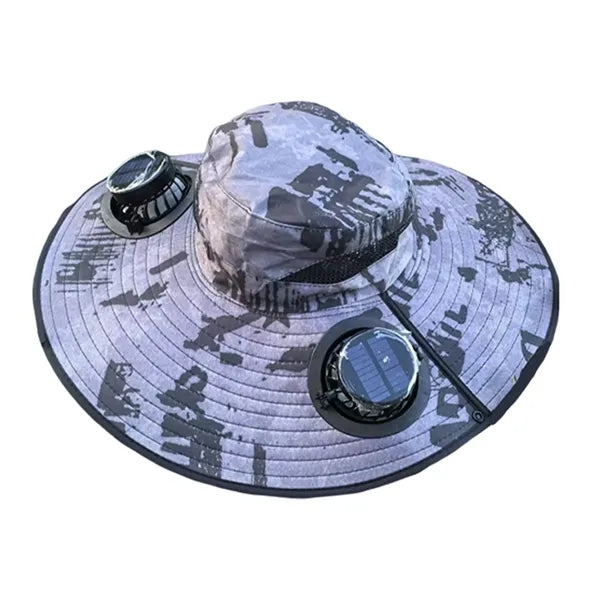 Solar Powered Fan Hat with Rechargeable Cooling System