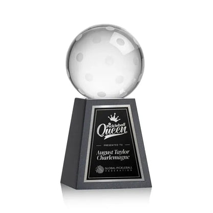 Pickleball Award on Tall Marble Base