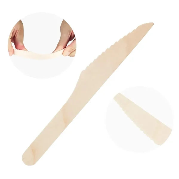 Disposable Eco-Friendly Wooden Knife for Dining Flatware