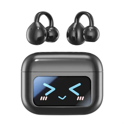 Wireless Bluetooth Ear Clip Earbuds Display Touch Control