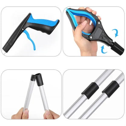 Foldable Trash Reacher Grabber Tool w/ Rotating Magnetic Jaw