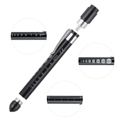 Medical LED Penlight with Pupil Gauge for Exams