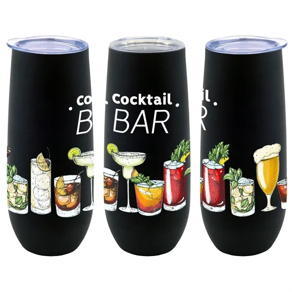 14 oz. Stainless Steel Champagne Flute w/ Rubberized Finish