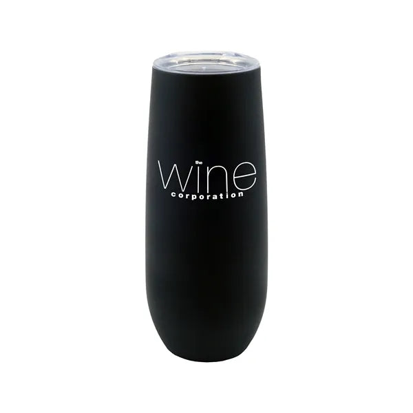 14 oz. Stainless Steel Champagne Flute w/ Rubberized Finish